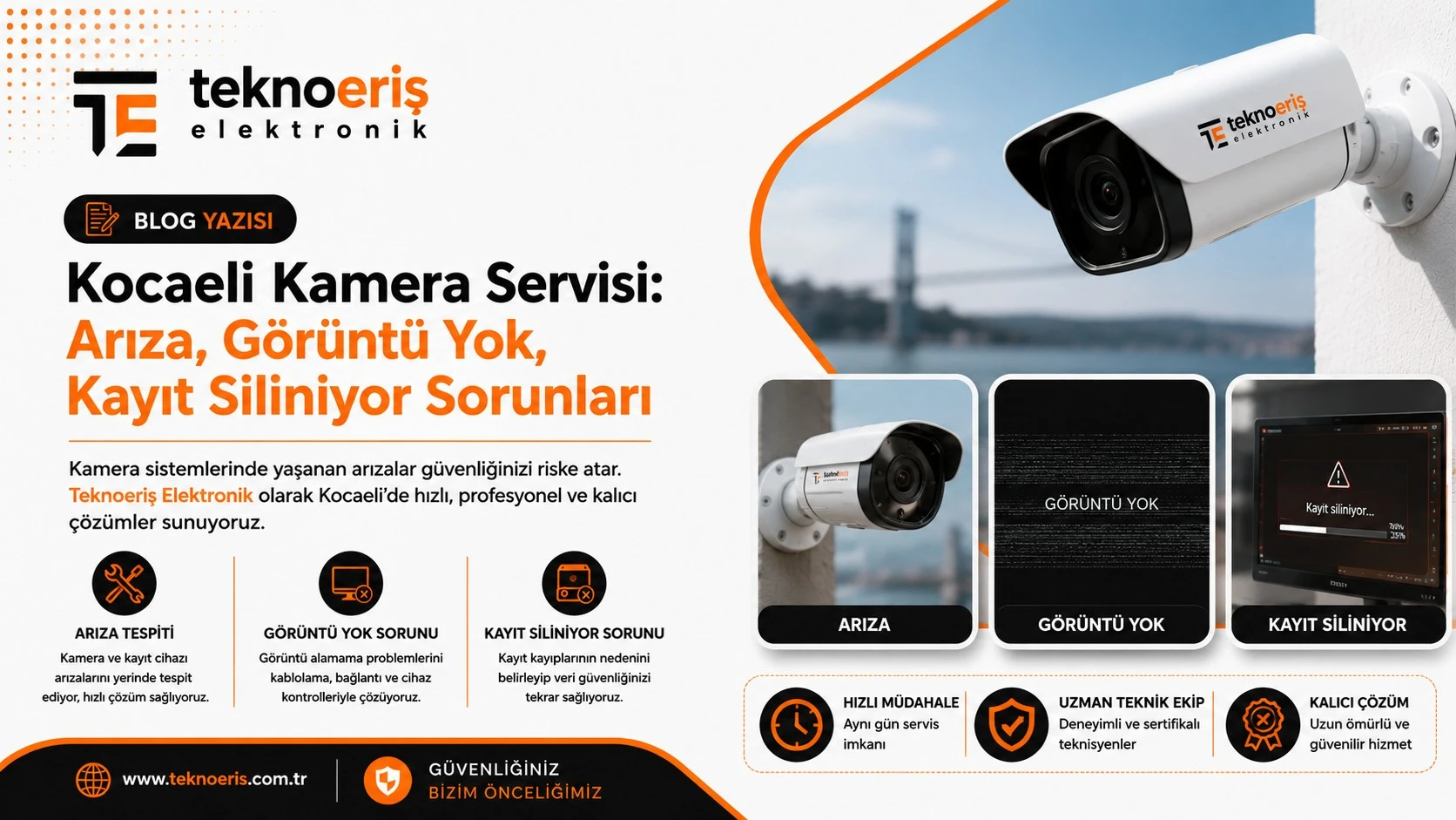 Kocaeli Kamera Servisi: Arıza, Görüntü Yok, Kayıt Siliniyor Sorunları