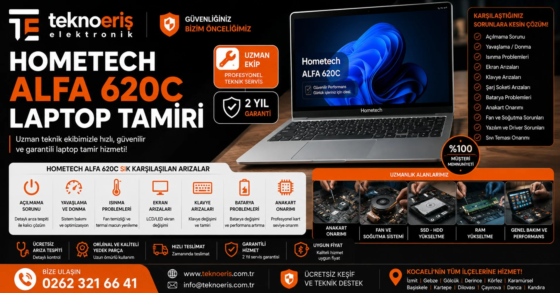 Hometech Alfa 620C Laptop Tamiri | Kocaeli Notebook Servisi