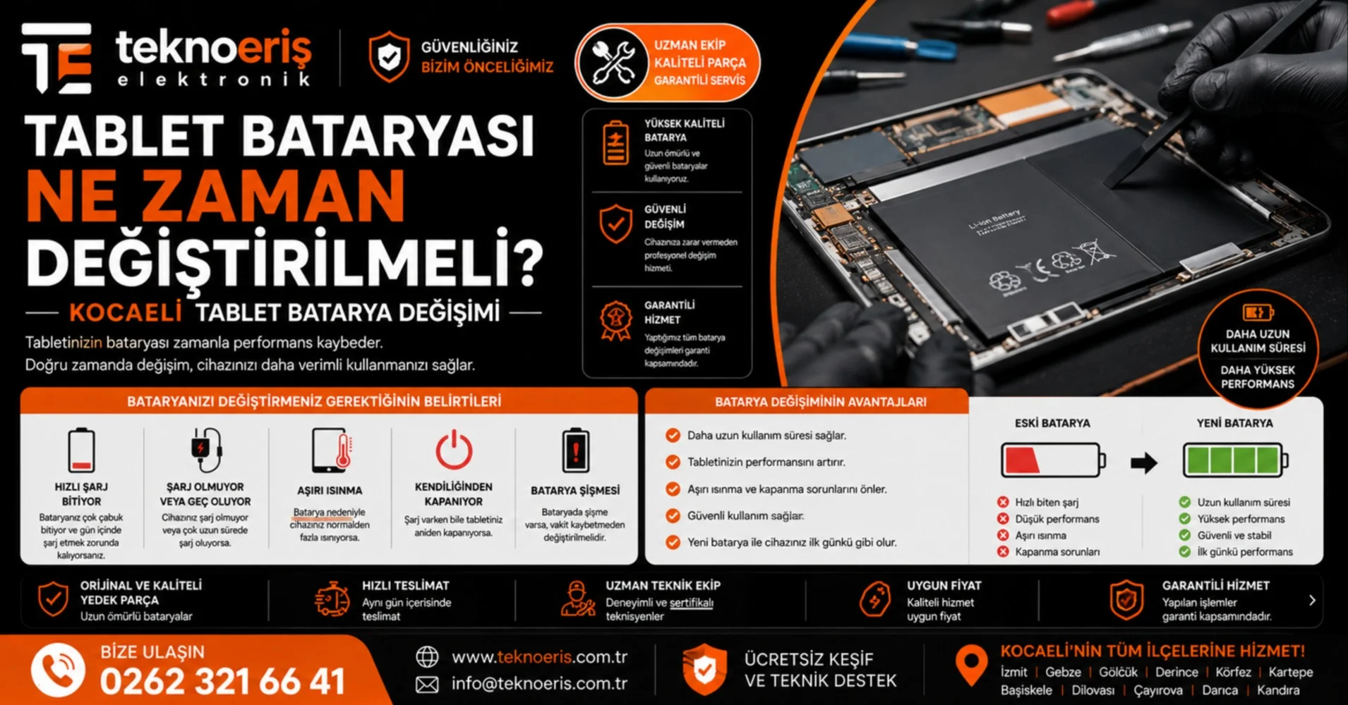 Tablet Bataryası Ne Zaman Değiştirilmeli? | Kocaeli Tablet Batarya Değişimi