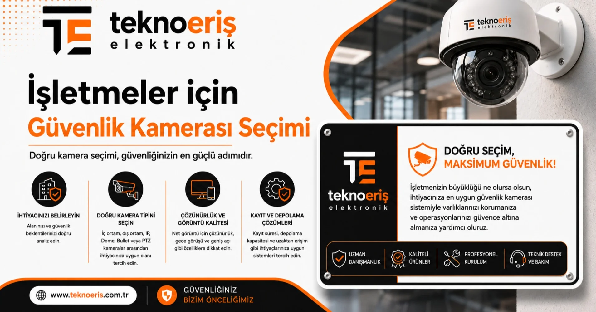 İşletmeler için Güvenlik Kamerası Seçimi